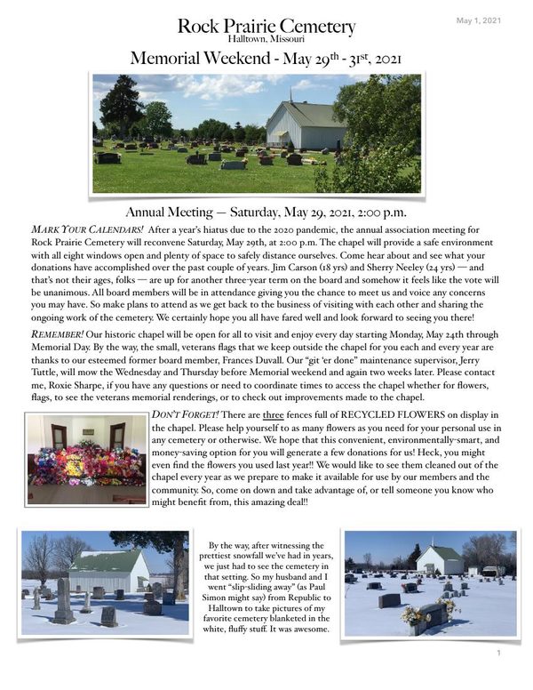 2021 Newsletter cover