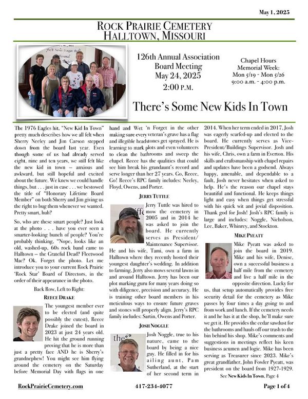 2025 Newsletter cover