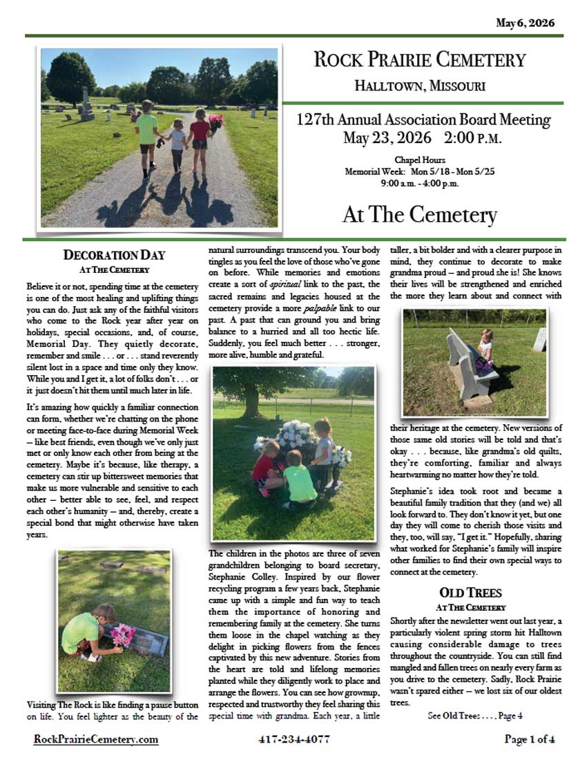 May 2026 Newsletter cover